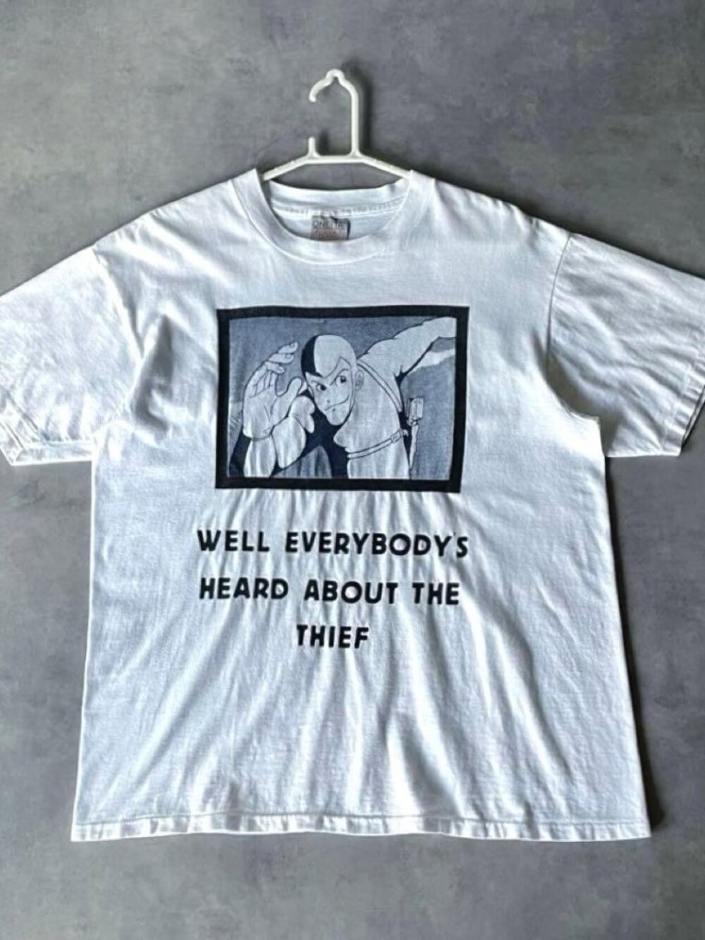 Oneita Lupin the Third tee 90s vintage anime shirt L White cotton tee